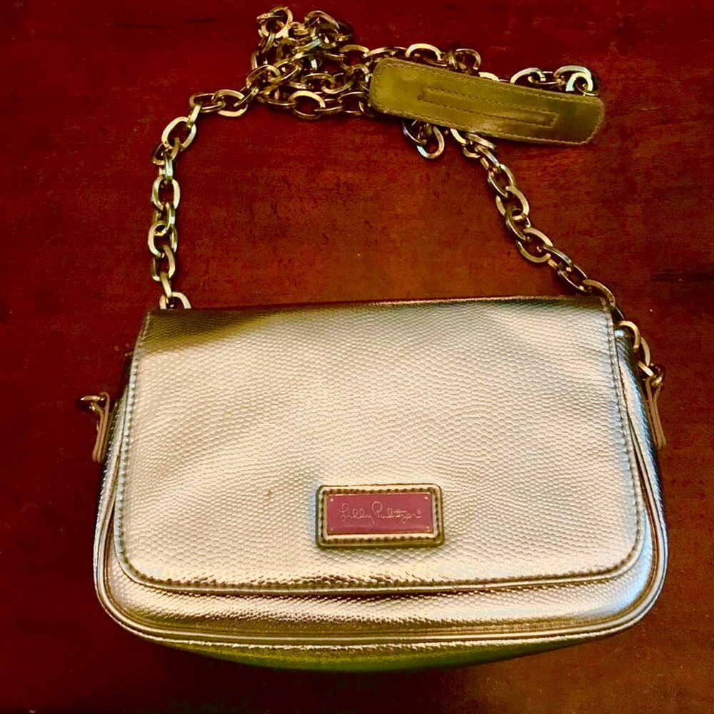 Lilly Pulitzer | Gold Cross Cody Hand Bag